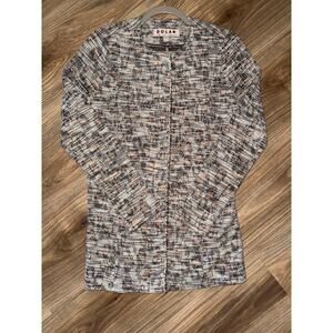 Dolan Anthropologie Multi-colored Tweed Long Line Zip-Up Cardigan - Size XS